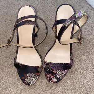 Floral platform heel Sandals